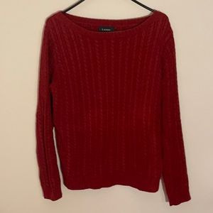 Ralph Lauren Red Cable-knit Sweater